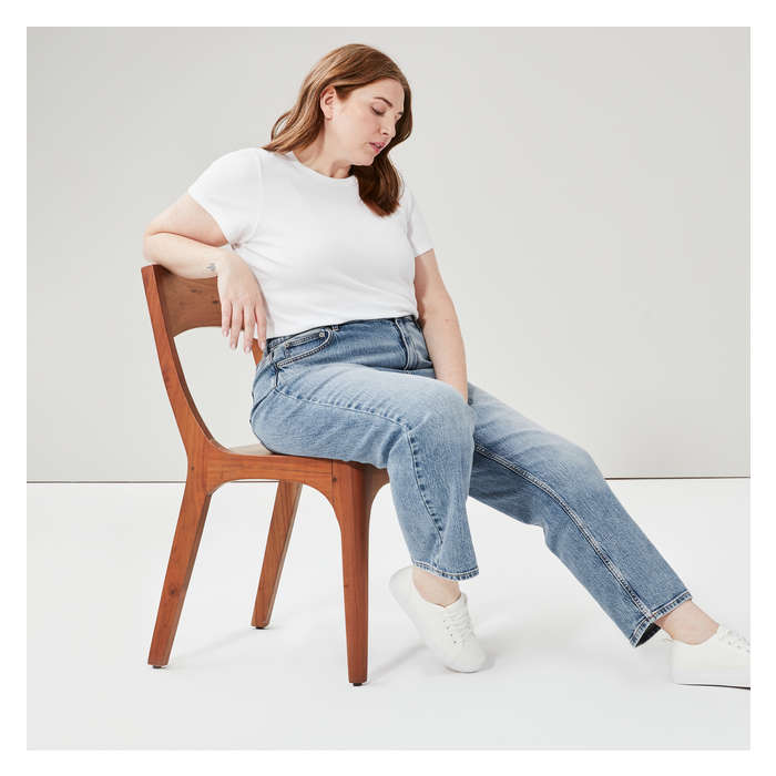 Women+ Medium Wash Slim Straight Fit Jean